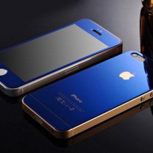 Защитное_духстороннее_стекло_Premium_2в1_для_iphone_4__4s__Синее_